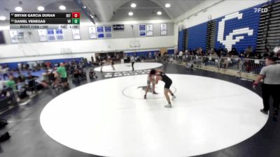 190 lbs Champ. Round 1 - Bryan Garcia Duran, Yorba Linda HS vs Daniel Venegas, Victor Villians