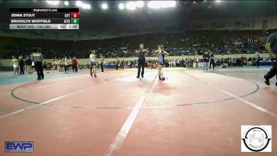 130 lbs Semifinal - Jenna Stout, Little Axe Takedown Club vs Brooklyn Whitfield, Altus JH