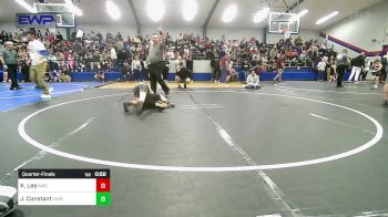 90 lbs Quarterfinal - Kane Lee, Keystone Wrestling Club vs James Constant, Vian Wrestling Club