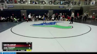 70 lbs Cons. Round 2 - Kase Thomsen, Fighting Squirrels vs Coltyn Janicek, Small Town Wrestling