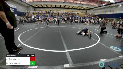 119 lbs Semifinal - Jaxon Kennedy, Standfast vs Gavin Harkrider, Midwest City Bombers Youth Wrestling Club