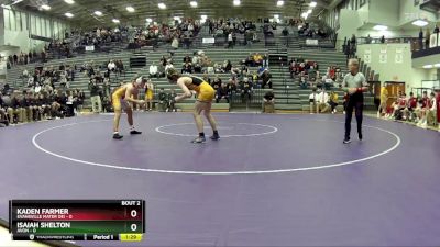 157 lbs Quarterfinals (8 Team) - Kaden Farmer, Evansville Mater Dei vs Isaiah Shelton, Avon