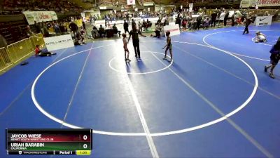 67 lbs Cons. Semi - Uriah Barabin, California vs Jaycob Wiese, Hemet Youth Wrestling Club