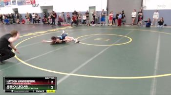 110 lbs Round 2 - Jessica LeClair, Soldotna Whalers Wrestling Club vs Hayden Vanderpool, Pioneer Grappling Academy