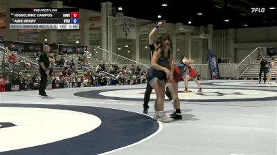 Senior Women Freestyle FS - 65 lbs Champ. Round 2 - Josselinne Campos, LWC Womens Wrestling Club vs Aine Drury, NYAC