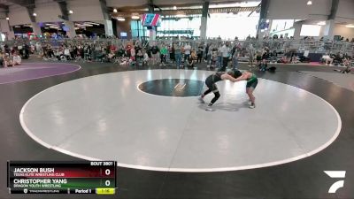 90 lbs Quarterfinal - Jackson Bush, Texas Elite Wrestling Club vs Christopher Yang, Dragon Youth Wrestling