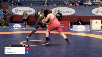 97 kg Consolation - Kaleb Gaede, NMU-OTS vs Khymba Johnson, New York Athletic Club