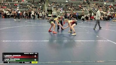 90 lbs Cons. Round 2 - Landon Johnson, Nebraska Elite vs Cade Tollefson, Big Red Wrestling