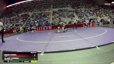 150 lbs Champ. Round 1 - Isaiah Korba, Peru vs Blake Luginbill, Bellmont (IN)