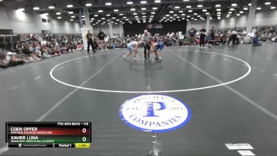 115 lbs Cons. Round 1 - Coen Opfer, Panther Amateur Wrestling vs Xavier Luna, Ironhawk Wrestling Academy