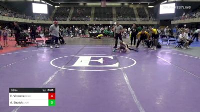 52 lbs Quarterfinal - Easton Vincene, Bear vs Achilles Bezick, Laurel Springs