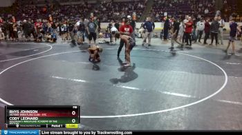 110 lbs Cons. Round 1 - Cody Leonard, Goldman`s Wrestling Academy Of The Rockies vs Rhys Johnson, Victory Wrestling Club - VTC