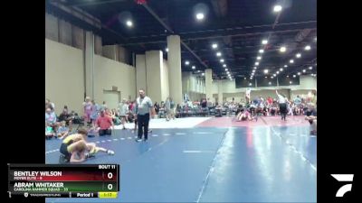 85 lbs Quarters & Wb (16 Team) - Bentley Wilson, Moyer Elite vs Abram Whitaker, Carolina Hammer Squad