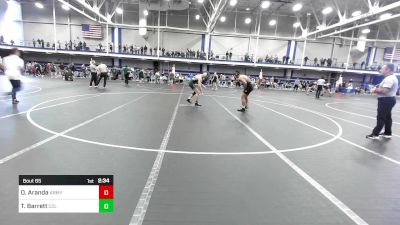 157 lbs Round Of 64 - Oscar Aranda, Army-West Point vs Tyler Barrett, Columbia