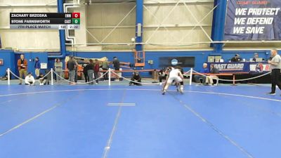 133 lbs 7th Place Match - Zachary Brzoska, Emmanuel College vs Stone Farnsworth, Castleton