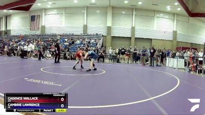 127 lbs Semifinal - Cadence Wallace, OH vs Cambrie Lawrence, MI