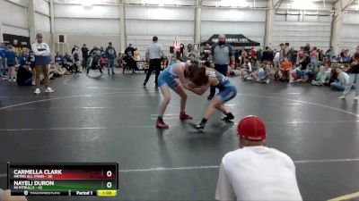 130 lbs Round 3 (4 Team) - Nayeli Duron, MI Pitbulls vs Carmella Clark, Metro All Stars