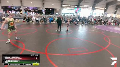 120 lbs Cons. Round 2 - Leyton Gilliam, Texas vs Kayla LaPietra, Austin Wrestling Academy