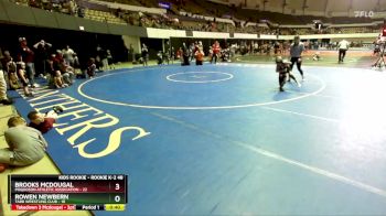 Rookie K-2 48 Semifinal - Brooks Mcdougal, Poquoson Athletic Association vs Rowen Newbern, Tabb Wrestling Club