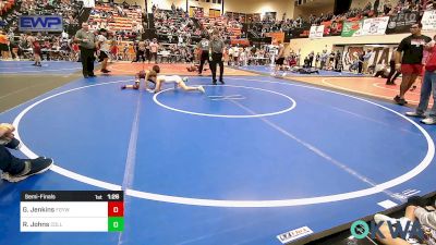 64 lbs Semifinal - Gunner Jenkins, Fort Gibson Youth Wrestling vs Ryzen Johns, Collinsville Cardinal Youth Wrestling