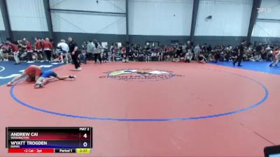 138 lbs Champ. Round 1 - Andrew Cai, Washington vs Wyatt Trogden, NWWC