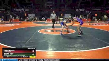 1 lbs Quarterfinal - Briar Ivey, Sterling (Newman Central Catholic) vs Tony Keene, Harrisburg