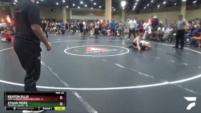 132 lbs Round 5 (6 Team) - Keaton Ellis, East Alabama Wrestling Team vs Ethan Moss, Techfall Black