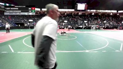 90 lbs Cons. Round 1 - Hayden Downing, FFWA vs Joey Wotring, DWA