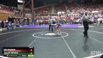 115 lbs Cons. Round 2 - Ava Thumann, Belleville-Republic County HS vs Taylor Creadick, Pratt HS