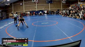 125 lbs Cons. Round 3 - Caleb Valenzuela, Arizona Christian University vs Liam Knerr, Doane