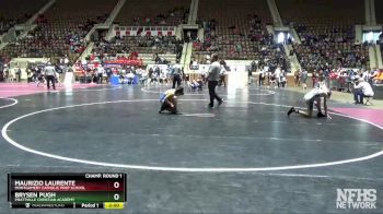 120 lbs Champ. Round 1 - Maurizio Laurente, Montgomery Catholic Prep School vs Brysen Pugh, Prattville Christian Academy