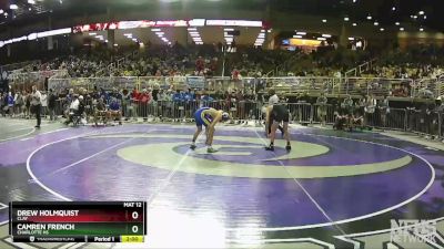 2A 113 lbs Champ. Round 1 - Drew Holmquist, Clay vs Camren French, Charlotte Hs