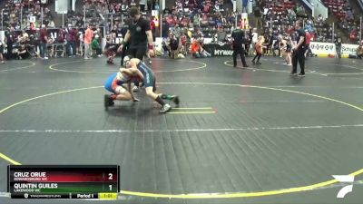 78 lbs Quarterfinal - Quintin Guiles, Lakewood WC vs Cruz Orue, Edwardsburg WC