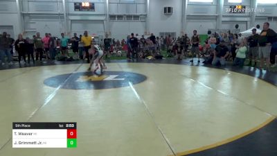 J-96 lbs 5th Place - Talon Weaver, MI vs Jason Grimmett Jr., MI