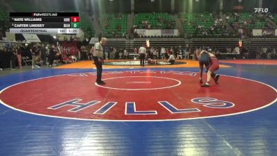 7A 144 lbs Quarterfinal - Carter Lindsey, Bob Jones vs Nate Williams, Huntsville