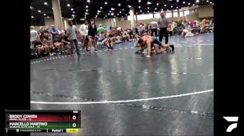 165 lbs Placement (4 Team) - Marcello Martino, Alabama Elite Gold vs Brody Cowen, BRAWL Silver