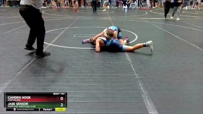 96 lbs 3rd Place Match - Camden Hook, Unattached vs Jase Sensor, Hartland Wrestling Club