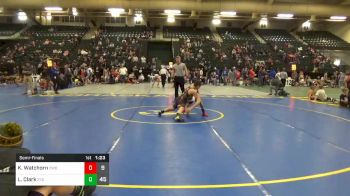 110 lbs Semifinal - Keiton Watchorn, Columbus Wrestling Org. Maroon vs Logan Clark, 2 Tuff Gym