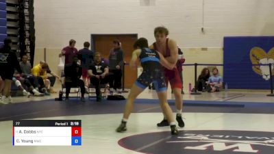 77 lbs Champ. Round 2 - Aaron Dobbs, NMU-National Training Center vs Caden Young, Mustang Wrestling Club