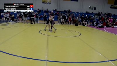 78 lbs Champ. Round 2 - Jaeger Salcedo, Sandpoint Legacy Wrestling Club vs David Smith, Hawk Wrestling Club