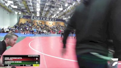 157 Boys Quarterfinal - Jose Aspericueta, Montgomery vs Harrison Koenig, Carlsbad