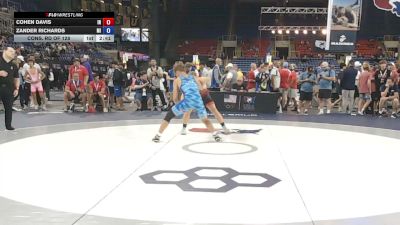 165 lbs Cons. Rd Of 128 - Cohen Davis, Indiana vs Zander Richards, Michigan