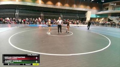 110 lbs Cons. Round 4 - Audrey Marquez, Castro Valley vs Kaylah Constantino, Centennial/Corona