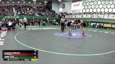 150 lbs Cons. Round 2 - Carson Wisecup, Beavercreek vs Gabe Cole, Miami East (Casstown)