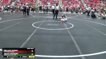 64 lbs Quarterfinal - Bellany Dowdy, EXCELSIOR SPRINGS vs Brady Mathews, Ridge Wrestling Club