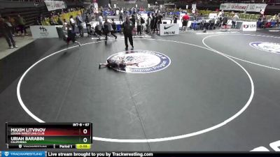 67 lbs 3rd Place Match - Uriah Barabin, California vs Maxim Litvinov, Legion Wrestling Club