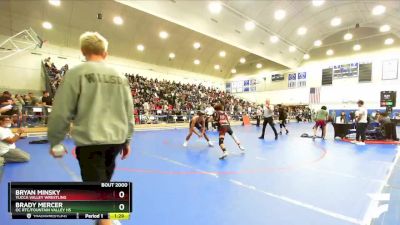 132 lbs Champ. Round 1 - Brady Mercer, OC RTC/Fountain Valley HS vs Bryan Minsky, Yucca Valley Wrestling