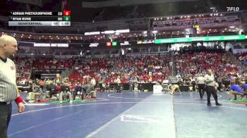2A-126 lbs Quarterfinal - Ryan Rose, Burlington Notre Dame vs Adrian Phetxoumphone, Clarion-Goldfield-Dows