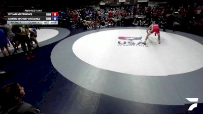 126 lbs Dylan Matthews, NAWA - North Area Wrestling Association vs Dante Mares-Vasquez, CMWA - Coastal Mountain Wrestling Association