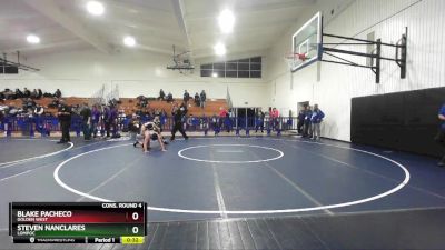 157 lbs Cons. Round 4 - Blake Pacheco, Golden West vs Steven Nanclares, Lompoc